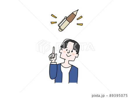 ライティングの仕事をしている男性 ペンで戦う コミカルな手書きの人物 ベクター、線画にカラー ライティングの仕事をしている男性 ペンで戦う コミカルな手書きの人物 ベクター、線画にカラー 89395075