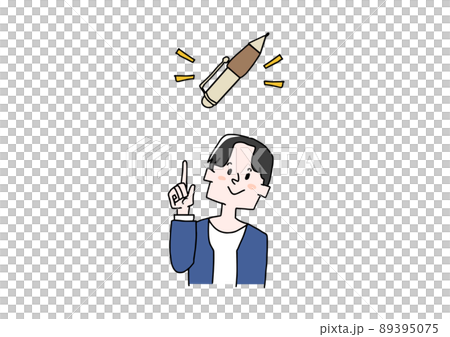 ライティングの仕事をしている男性 ペンで戦う コミカルな手書きの人物 ベクター、線画にカラー ライティングの仕事をしている男性 ペンで戦う コミカルな手書きの人物 ベクター、線画にカラー 89395075