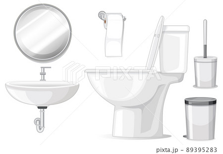 Sanitary wares on white background Sanitary wares on white background 89395283