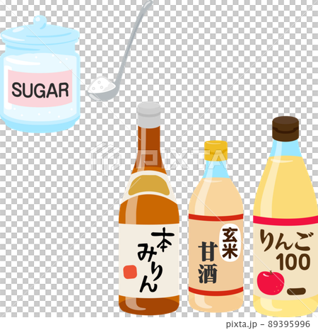 White sugar and mirin, amazake, apple juice 89395996