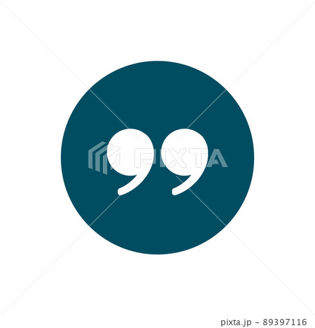 引用符 丸型アイコン ダブルクォーテーション 89397116