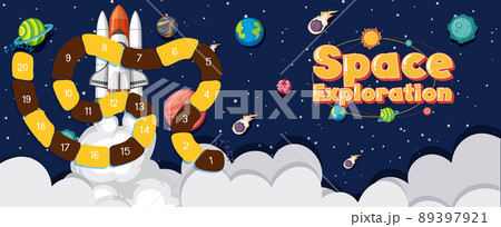 Game template with space background Game template with space background 89397921