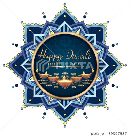Happy Diwali festival of lights poster 89397987