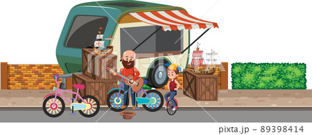 People performing on the street 89398414