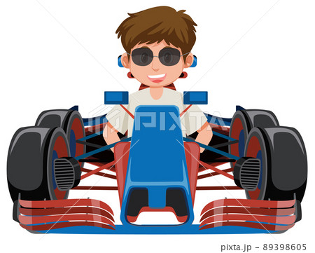 A man driving formula one racing car A man driving formula one racing car 89398605