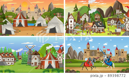 Set of different scene medieval Set of different scene medieval 89398772
