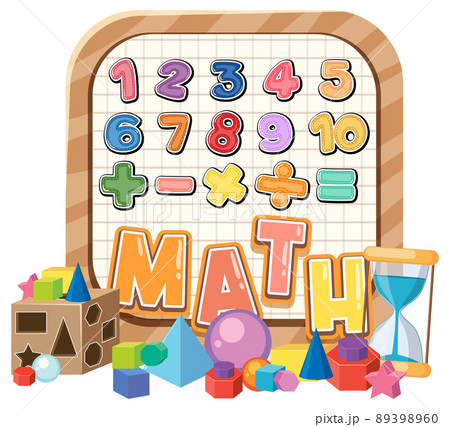 Counting number 0 to 9 and math symbols 89398960