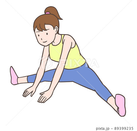 Women with open legs, flexibility and stretching - Stock