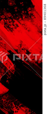 Black red ink brush stroke background. Vector illustration. 89401368