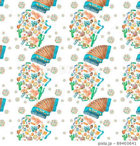 Seamless Pattern For Festa Junina With のイラスト素材