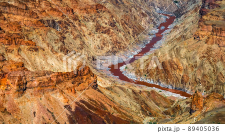 Close-up view to oldest world Fish river Canyon south Namibia Close-up view to oldest world Fish river Canyon south Namibia 89405036