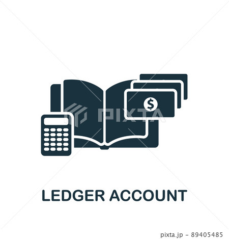 Ledger Account icon. Monochrome simple Accounting icon for templates, web design and infographics 89405485
