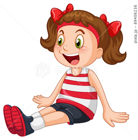 Little girl with red ribbons Little girl with red ribbons 89406236