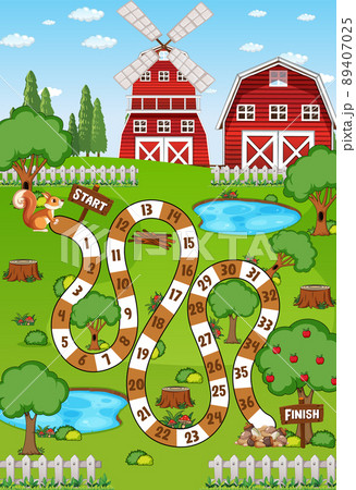 A farm boardgame template 89407025
