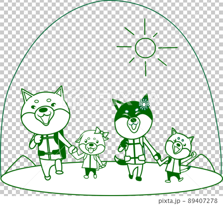 Shiba Inu family, trekking 89407278