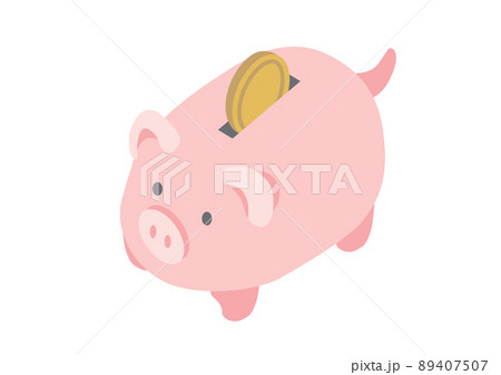 アイソメトリック_豚の貯金箱 アイソメトリック_豚の貯金箱 89407507
