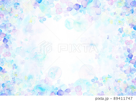 紫陽花とシャボン　背景素材 89411747