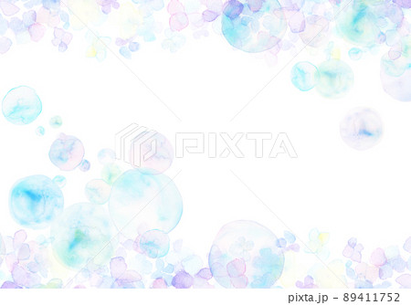 紫陽花とシャボン　背景素材 89411752