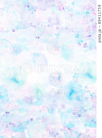 紫陽花とシャボン 背景素材 紫陽花とシャボン 背景素材 89411759