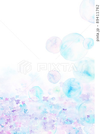 紫陽花とシャボン 背景素材 紫陽花とシャボン 背景素材 89411762