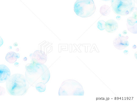 シャボン玉 水彩イラストのイラスト素材
