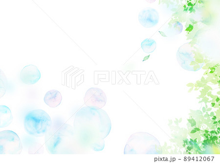 シャボン玉と新緑 水彩 シャボン玉と新緑 水彩 89412067
