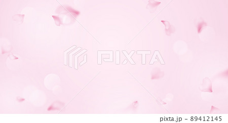 3D falling cherry petals background vector illustration design 89412145
