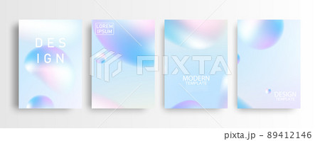 Abstract mockup Pastel colorful gradient background A4 concept for your graphic colorful design, Layout Design Template for Brochure 89412146