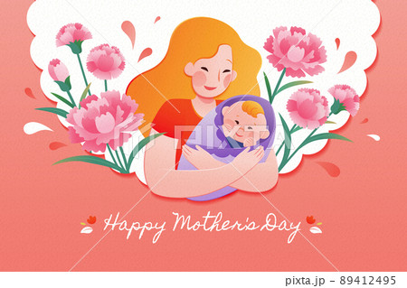 Mother's Day card with newborn Mother's Day card with newborn 89412495
