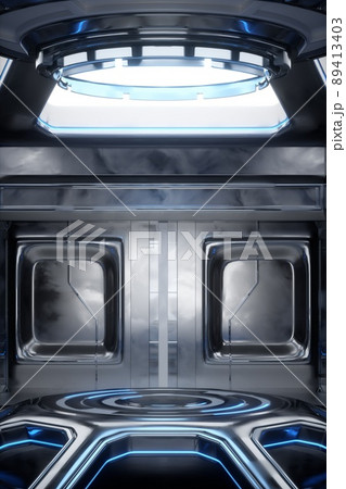 3D rendering of technology booth	 89413403