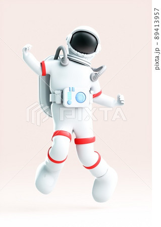 3D rendering of a cartoon astronaut 89413957