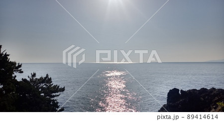 初夏の太陽に輝く海～伊豆　城ケ崎海岸 89414614