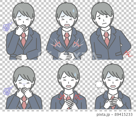 体調が悪いスーツの若い男性 89415233