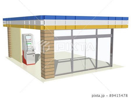 コンビニの最新ATM(3DCGイメージ) 89415478
