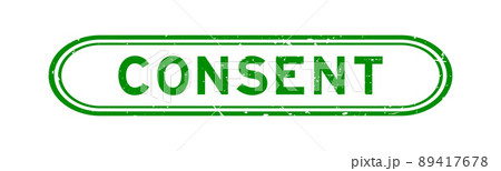 Grunge green consent word rubber seal stamp on white background Grunge green consent word rubber seal stamp on white background 89417678