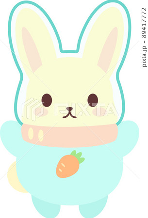 宇宙服のうさぎのイラスト素材