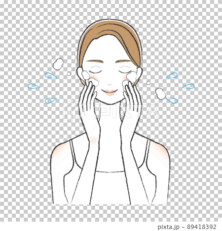 洗臉護膚女性泡沫 洗臉護膚女性泡沫 89418392