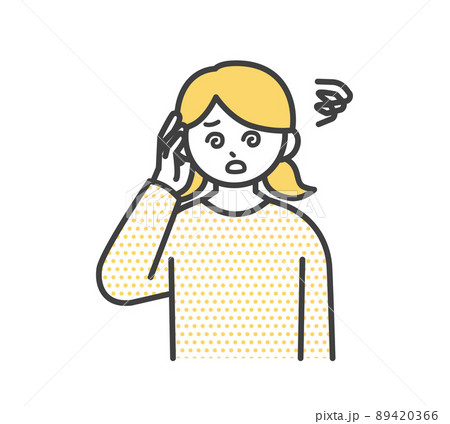 立ち眩みする女の子のイラスト素材 89420366