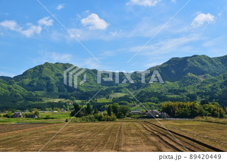 南阿蘇の農村風景　熊本 89420449
