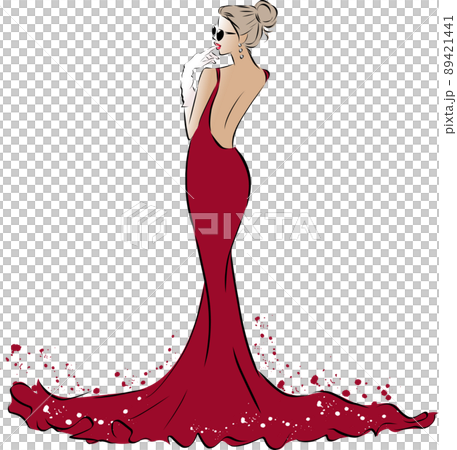 マーメイドドレスを着た女性 89421441
