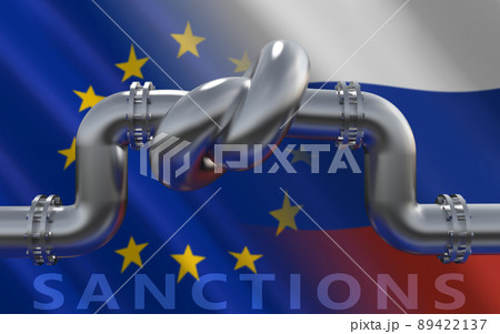 Energy Sanctions Against Russia. Conceptual 3D...のイラスト素材 [89422137] - PIXTA