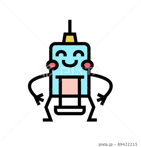 syringe medicine tool color icon vector illustration 89422215