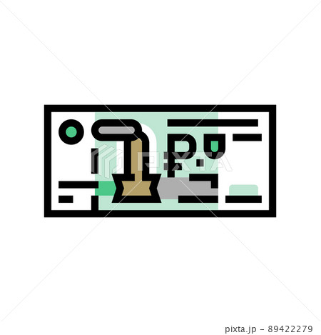 ruble rub color icon vector illustration 89422279
