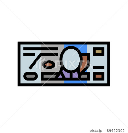 peso mxn color icon vector illustration 89422302