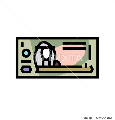 bahraini dinar bhd color icon vector illustration 89422308