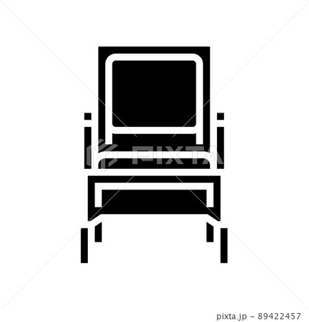 rattan patio chair glyph icon vector illustration 89422457