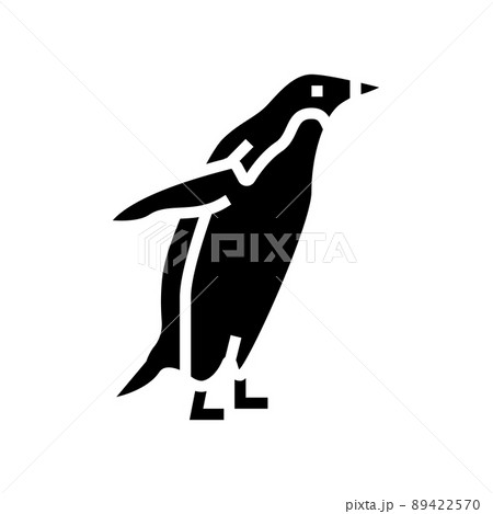 penguin bird glyph icon vector illustration 89422570