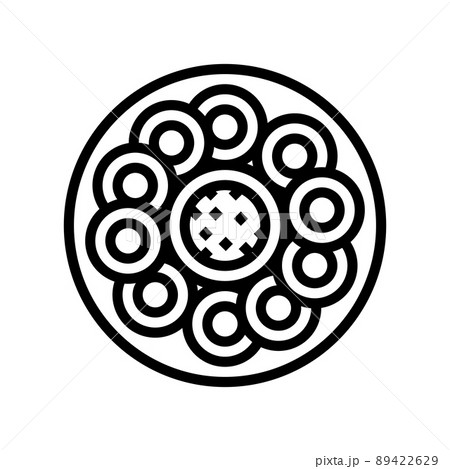 ring cut onion line icon vector illustration 89422629