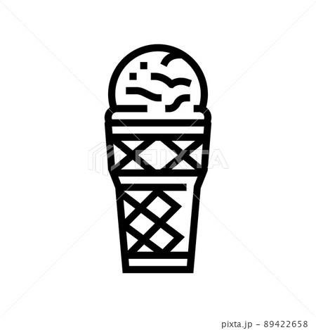 coffee ice cream line icon vector illustration coffee ice cream line icon vector illustration 89422658
