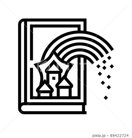 fairy tale book line icon vector illustration fairy tale book line icon vector illustration 89422724